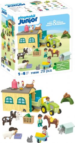 PLAYMOBIL JUNIOR - FERME AVEC TRACTEUR ET ANIMAUX #71656